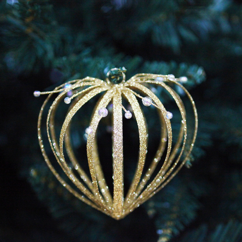 GOLD WIRE HEART SHAPE 6 pack