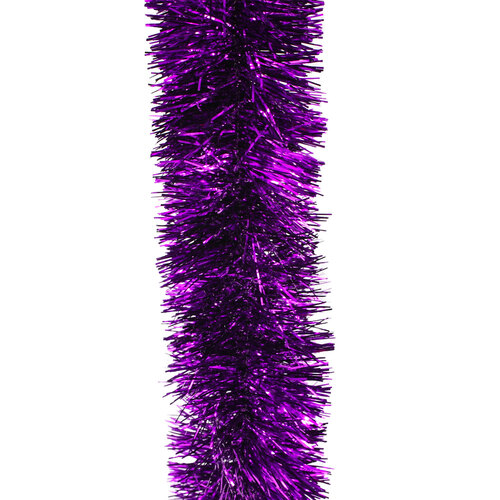 2.5m PURPLE Christmas Tinsel 75mm wide