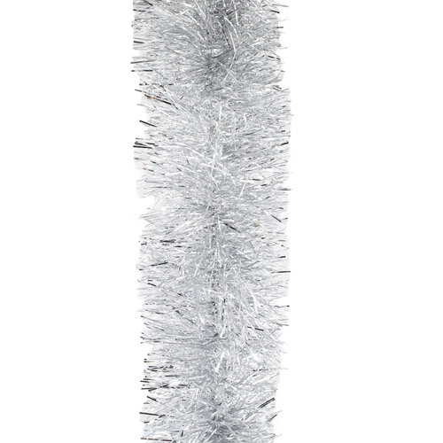 2.5m Silver Christmas Tinsel 100mm wide