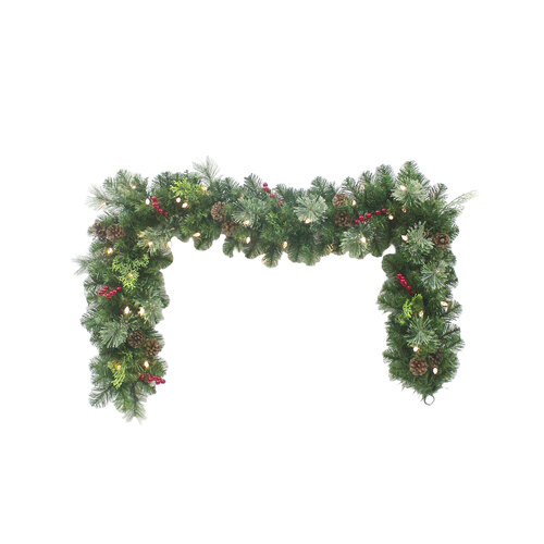 The Adelaide Evergreen Pre-Lit Garland 1.8m