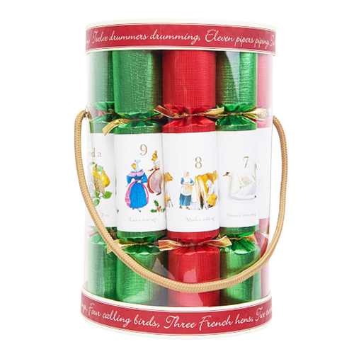 Christmas Bon Bons Pack Of 12 Green And Red​ Barrel Countdown