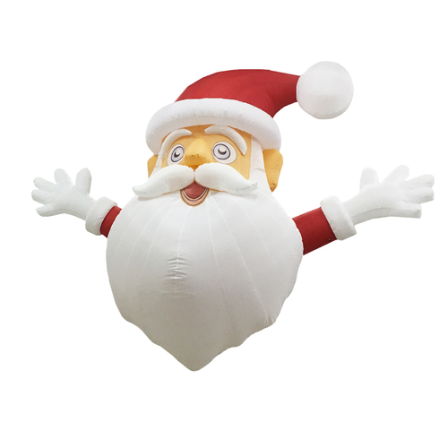3m Giant Santa Claus Floating Head with Arms Inflatable