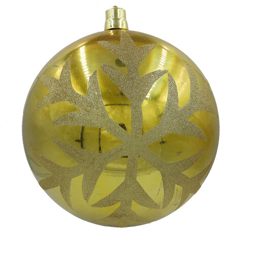 GOLD 400mm Christmas Decorative Bauble with Snowflake