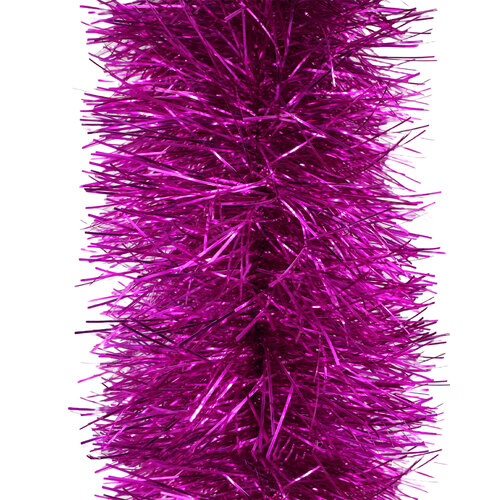 50m HOT PINK Christmas Tinsel 200mm wide