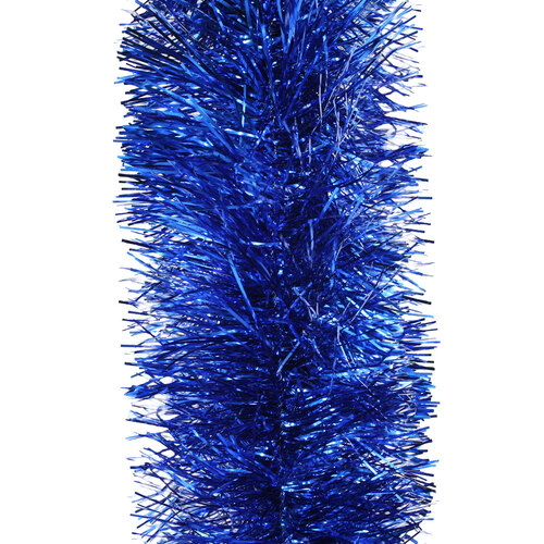 50m MID BLUE Christmas Tinsel 150mm wide