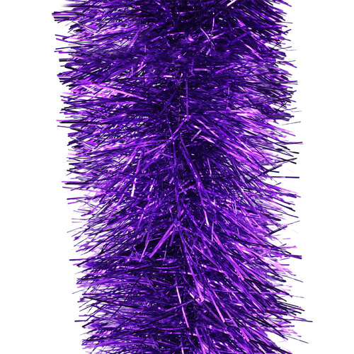 50m PURPLE Christmas Tinsel 200mm wide