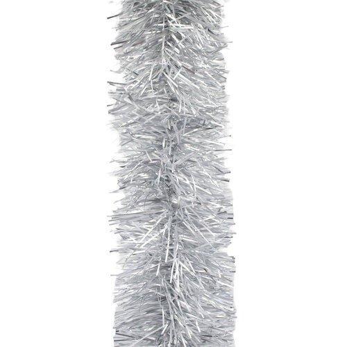5m FROSTED SILVER Christmas Tinsel 100mm wide