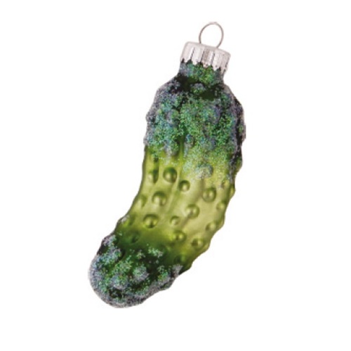 Glass Christmas Bauble single - Pickle