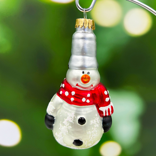 Single Figure Christmas Snowman Hanging Decoration 100mm