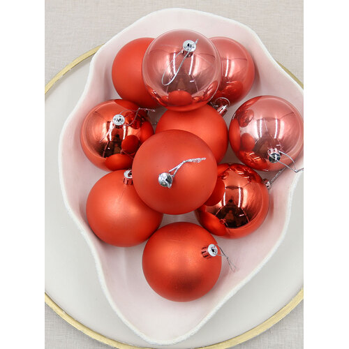 CORAL Christmas Baubles 80mm 24 & 48 Packs