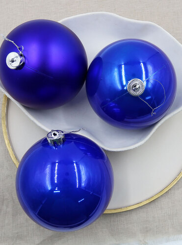 ROYAL BLUE Christmas Bauble 150mm Pearl Matte