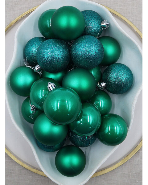 Peacock Christmas Baubles 70mm