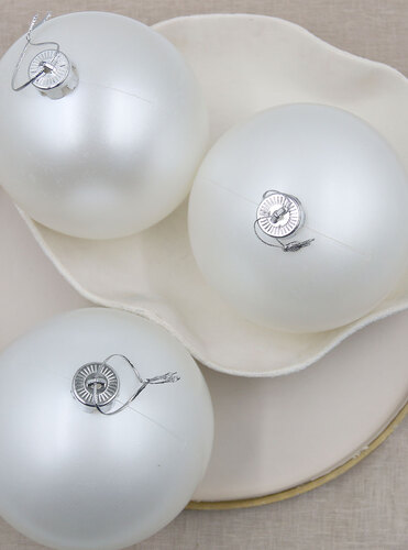 Pearl Christmas Baubles 150mm