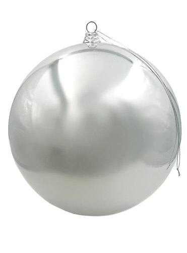 Silver 300mm Christmas Bauble Pearl