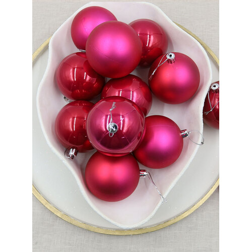 Watermelon Christmas Baubles 80mm Pearl Matt