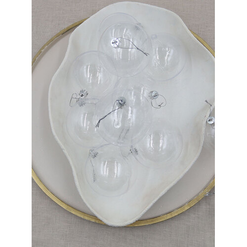 Clear Transparent Christmas Baubles 80mm 24 and 48 Pack