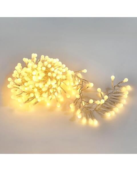 Warm White 300 LED Connectable Cluster String Lights