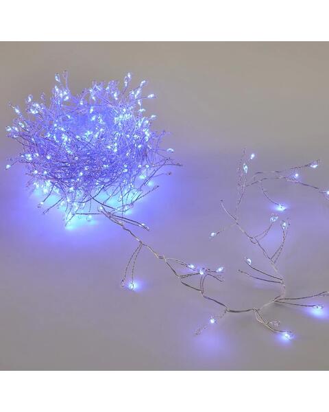 Blue & White 640 Micro LED Cluster Fairy Lights