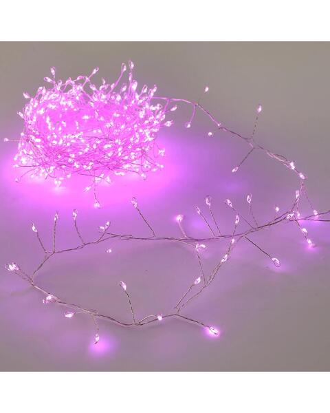 Pink 640 Micro LED Cluster Fairy Lights