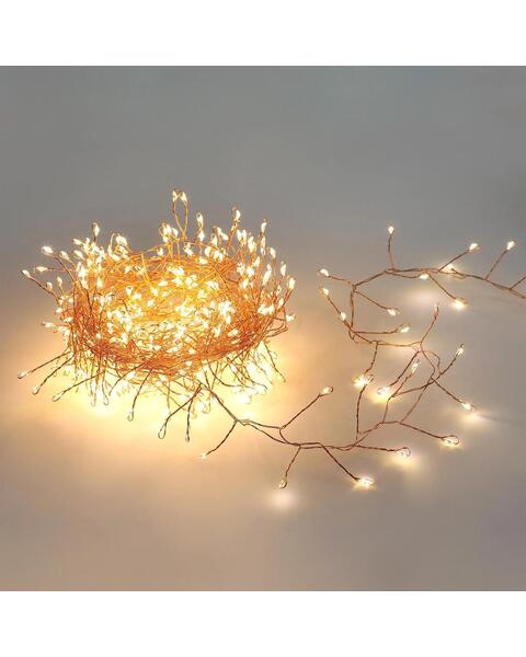 Warm White 640 Micro LED Cluster Fairy Lights