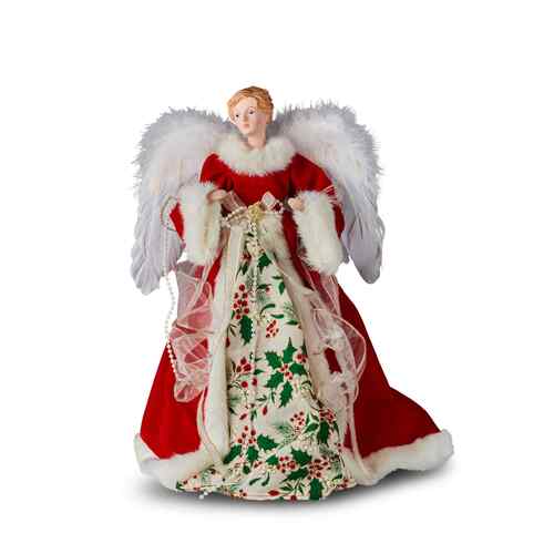 Holly Angel Christmas Tree Topper 41cm