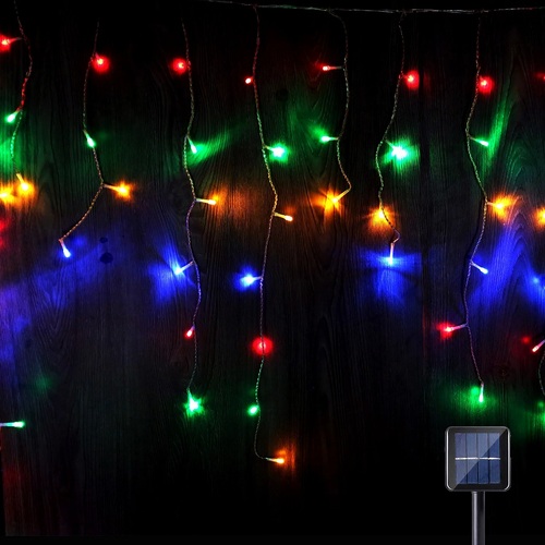 480 MULTICOLOUR Solar 14.25m Icicle Light