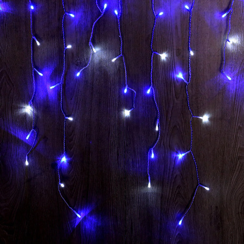 500 BLUE WHITE Icicle Light 15m Connectable