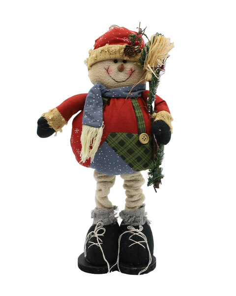 RED & GREEN SNOWMAN with Telescopic Legs