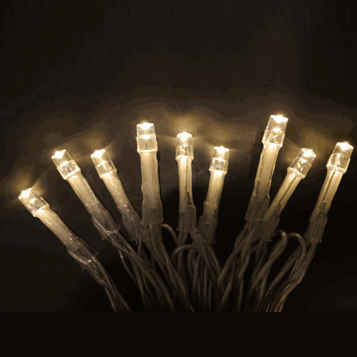 WARM WHITE 50 LED Christmas Fairy Lights - Battery Operated