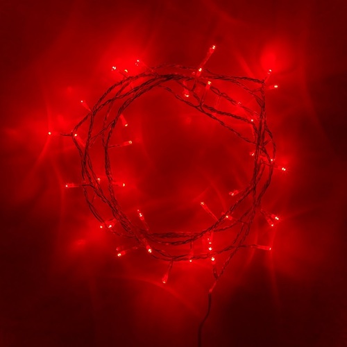 240 RED Led Fairy Light Chain 16.8m