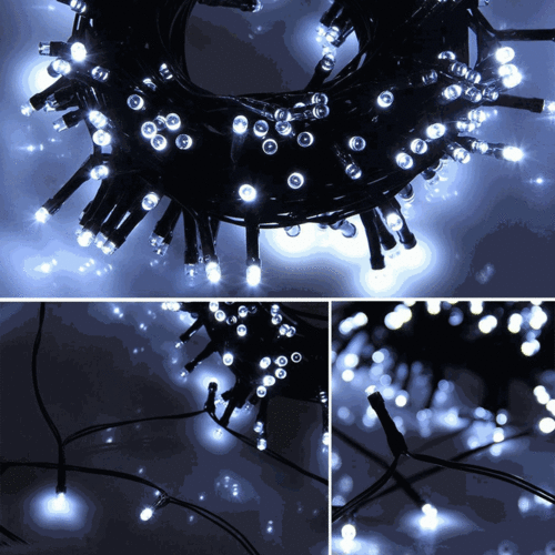 240 LED Fairy Light Chain – Green Cable Colour White