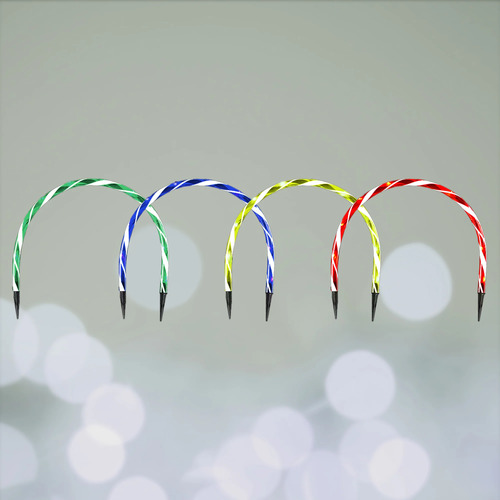 4 Arch Pathway Multicolour Candy Cane Lights