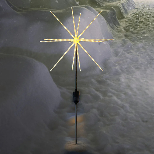 Solar Starburst Pathway Stake Light Warm White