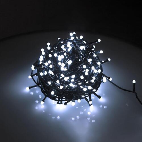 320 Big LED 8mm Fogged Christmas Fairy Lights - Connectable Colour White