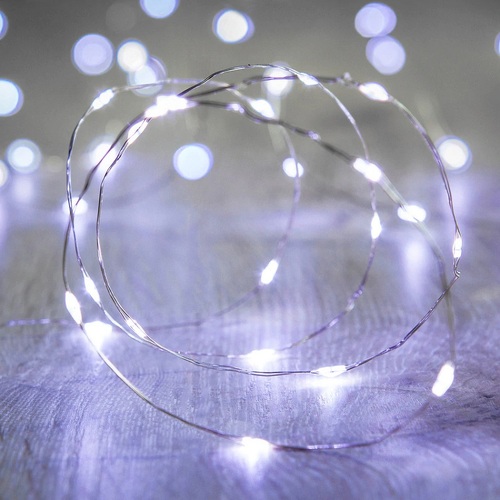 40 Micro WHITE Led String Lights 3.9m