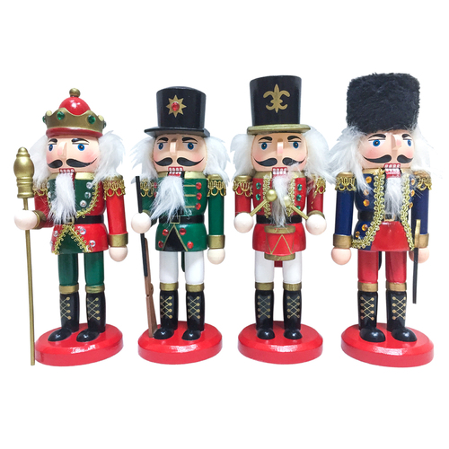 THE QUEENS GUARDS Set of 4 Nutcrackers 20cm