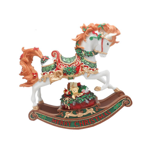 Christmas Music Rocking Horse 21.5cm