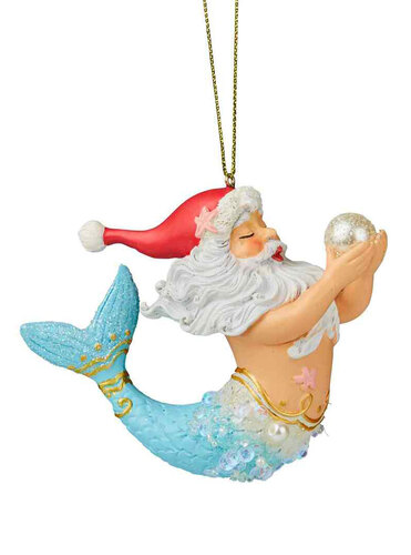 10cm Santa Merman Hanging Christmas Decoration