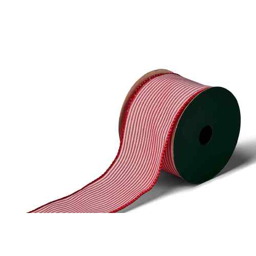 910cm Christmas Ribbon Roll Red & White Pattern