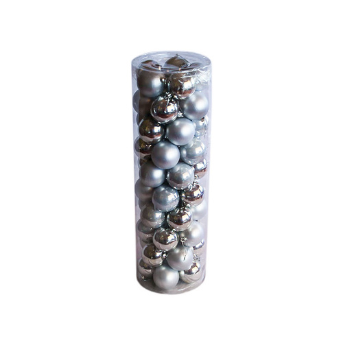 Christmas Baubles 80mm SILVER 45 Balls