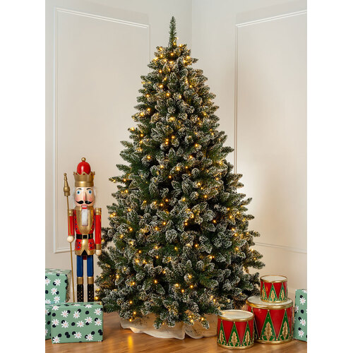 The Bavarian Snow Tipped 6FT /1.8m Pre Lit Warm White
