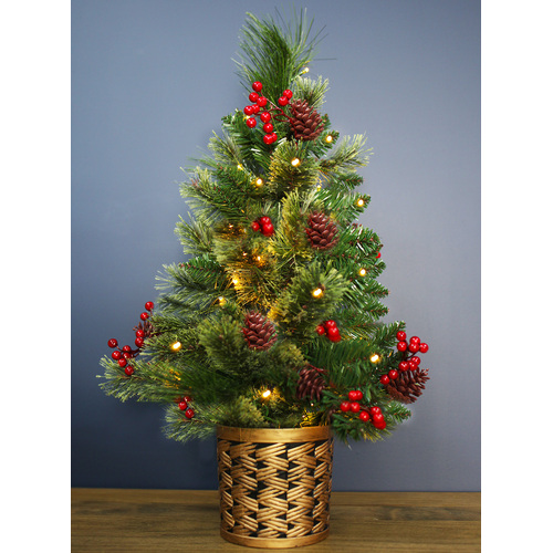 New Hampshire Potted Pine 2ft/60cm Pre Lit