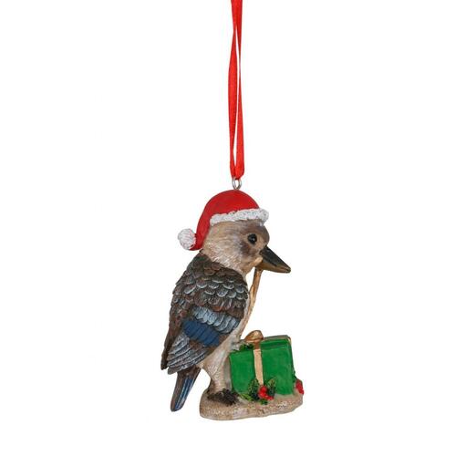 80mm Christmas Kookaburra Hanging Decoration