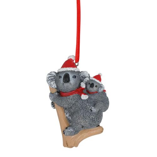 80mm Christmas Koala & Joey Hanging Decoration