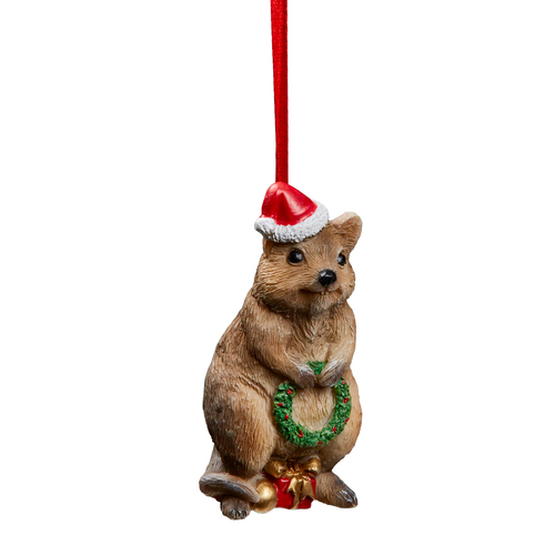 75mm Quokka Hanging Christmas Decoration