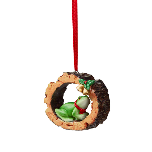 60mm Green Tree Frog Hanging Christmas Decoration