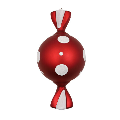 Christmas Tree Candy Red With White Dots 37cm