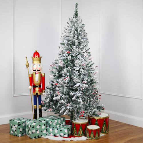 WINTER FLOCKED  Christmas Tree    6ft  /  1.8m    700 Tips 
