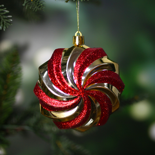 Christmas Tree Lollipop Bauble 3 Pack Red & Gold