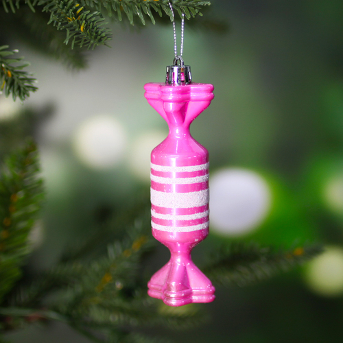 Christmas Tree Candy Pink Bauble 6 Pack